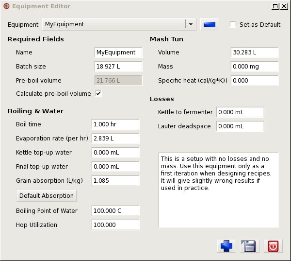 Right click then select new and equipment
